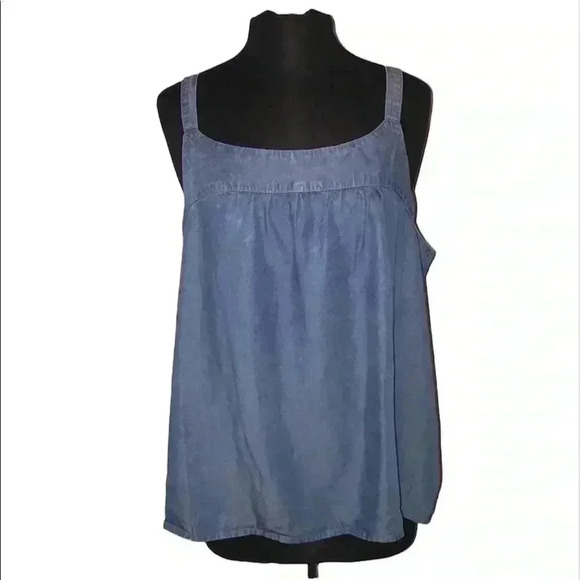 GAP Chambray Sleeveless Top Size XL - Picture 1 of 5